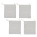 Baluue 4pcs Hair Dryer Storage Bag Hairdryer Hair Dryer Travel Bag Canvas Totebags Light Grey Fabric