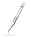 Smi eyelash tweezers bent eyelash gun grooves gimmer extension tweezers pointed stainless steel eyelash pliers artificial false 3d 5d 6d volume eyelashes