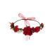 Colorful Velvet Rose Wreath Bride Bridesmaid Holiday Headwear HH72-1 red HH72-1 red Hh72-1 Red