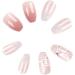 VENEKA Pink Gradient Glitter Nails Gradual Change Butterfly Rhinestones Nails Wearable Press on Nails Full Cover Nail Tips ABS - Buy Online on GoSupps.com