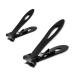 Sweetness 2 Pieces Large Mouth Nail Clippers Thick Nail Cutter Stainless Steel Professional Nail Tool with Large Mouth Black