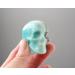 Heteropolar Caribbean Stone Skull Healing Crystal Quratz Hand Carved Human Skull Pocket Statue Figurine Decor Energy Reiki Gemstone Collectible Figurine (Heteropolar Caribbean Stone- Skull) - Buy Online on GoSupps.com