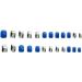 HUIL Artificial Nails - Blue & Silver False Nails | 24 Finished Nails for Stunning Looks - Buy Online on GoSupps.com