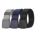 XZQTIVE 3 Pack Nylon Military Tactical Belt for Men Breathable Webbing Canvas Belt Outdoor Web Belt with Plastic Buckle Fit for Waist Below 41" A-black+blue+gray