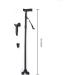 Walking Stick Adjustable Crutch Lightweight Aluminum Cane with Five-Section Telescopic with Handrails Cane for Daily Living Aid (Black) (Without LED Light) - Buy Online on GoSupps.com