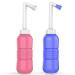 2 pieces peri bottle for postpartum essentials female care 450 ml postpartum permanent cleaning 425 ml portable bidet travel bidet with waterproof storage bag (pink + blue) LZ450-1
