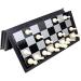 Children 's Thinking Strategy Board Game Chess for Beginners Black and White Chess Pieces for Games Magnetic Foldable Portable Chess Set