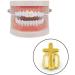 Fopytu Punk Cross Tooth Grill Cap - Gold Teeth Grills for Halloween Party & Cosplay Accessories - International Shipping Available - Buy Online on GoSupps.com