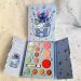 Eyeshadow Palette 15 Eyeshadows plus Blush and Highlighter Blue with Glitter Shades