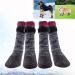 Quacoww 2 pairs of dogs anti-slip dog paw protection waterproof rubber underside dog shoes rubber sole dog shoes with adjustable straps for inside and outside (large size)