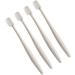 Ultechnovo 4-Pack Extra Soft Wooden Toothbrushes | Eco-Friendly Medium Bristle for Home Use | Khaki Color - Buy Online on GoSupps.com