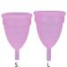 3 Colors 2PCs Reusable Menstrual Cup Set - Eco-Friendly Women's Hygiene Care (Purple) | Anti-Losing & Comfortable - Buy Online on GoSupps.com