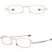 Buy Jox Foldable Reading Glasses - Blue Light Blocking Compact Design with Flip Case | Gold 2.5 Diopters for Men & Women - International Shipping Available - Buy Online on GoSupps.com