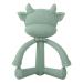 Baby Teething Toys Cute Cow Silicone Teether Reliefs Sore Gums Chewing Toy for Infant Gray Green Baby Teether
