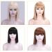 Hbingbing 12 Inch Blonde Bob Wig with Bangs | Short Straight Synthetic Wig - Heat Resistant Fiber - 4 Colors Available - Buy Online on GoSupps.com