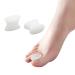 Ruilogod 1 Pair White Silicone Toe Overlapping Orthotics