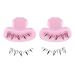 Durratou Women Eyelash Stamps Tool Eye Makeup Tool DIY Lower Lashes Extensions Natural Look for Make Up Beginner False Eyelash Durable Easy to Use Pink