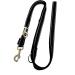 Dog leash double leash webbing reflective 25mm 5.00m black 5-way adjustable for large and strong dogs