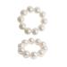 Csirnto 4-Piece Pearl Hair Tie Set - Spiral Elastic Hair Ropes for Women | Stylish Hair Scrunchies & Bands - Buy Online on GoSupps.com