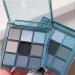 PICKX 9 Colors Glitter Eyeshadow Makeup Palette Matte High Pigmented Colorful Creamy Texture Eye Shadow Powder Natural Waterproof Long Lasting Eyeshadow Powder Cosmetics (E)