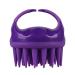 Scalp massage device shampoo women's hair brush silicone ridge cleaning brush spa bathroom ABS-HARSKAMM soft portable shampoo brush (color: pink) (color: purple) violet