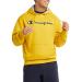 Champion Men's Powerblend Fleece Hoodie, Hooded Sweatshirt For Men, Script (Reg. or Big & Tall) Standard Large Forsythia Script