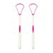 Dbtxwdd Removes bad breath bacteria tongue cleaner for healthy oral care helps against bad breath pink