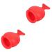 AUTSUPPL 2pcs Silicone Fish Lip Filler (red) Lip Plumper Treatment Brightening Lip Plumping Device