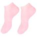 Beavorty 2 Pairs Sock Foot Dry Cracked Gel Moisturizing Gel Booties Skin Birth Control Wallet Rejuvenate Silicone Gel Moisturizing Heel Sleeves Knee Scooter Pad Sebs Lotion Spa Women's Pink