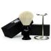 White Badger Hair Shaving Brush Comes with brush stand and designPackaging. Perfect for daily shaving for men