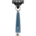 M HLE Rytmo Shaving Set - Vegan Black Fibre Brush & Bowl Holder - Compatible with Gillette Blades - Premium Petrol Resin - International Shipping Available - Buy Online on GoSupps.com