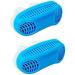 BIOAK 2 Pack 2 in 1 Anti Snore Snoring Devices AIDS Anti Snore Preventer for Women Men Stopping Snoring Silent Sleep Night Blue+Bluw