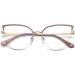 Kachawoo Anti-Blue Light Cat Eye Glasses for Women & Men - Stylish Metal Frame Prescription Ready Gold Brown - Buy Online on GoSupps.com