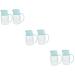 Zerodeko 6 Pcs Condiment Bottles Cooking Oil Dispenser Sugar Jar Oil and Vinegar Jars Condiment Containers Soy Sauce Dispenser Oil Container Vinegar Pot Soy Sauce Bottle Glass Leakproof 13.2X11X7.2CMx3pcs Bluex3pcs