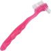 Shop Ergonomic Double-Sided Denture Brush for Home & Travel Safe & Stylish (Pink) - International Shipping Available - Buy Online on GoSupps.com