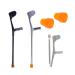 Forearm Crutches Non-Slip Rubber Feet Crutches for Adults Support Legs After Injury Or Surgery Adult Walking Crutch Bearing 150kg Height Adjustable 69-92cm Decorate Warm Life (Grey 1 pcs) Bathing in Black 2 pcs