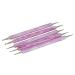 Hrhyme 5Pc 2 Way Dotting Pen Tool Nail Art Tip Dot Paint Manicure Kit - Purple