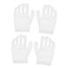 minkissy 2 Pairs White Cotton Gloves Cotton Work Gloves Hand Moisturizer Glove Party Etiquette Gloves Working Glove Moisturizing Gloves Warm Mittens Gel Gloves Warm Gloves Non-Slip Miss Spa