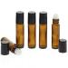 Brown glass deodorant stick 10ml Kosmetex empty roll-on bottle with deodorant roller for self-filling 5 pieces 10 ml (pack of 5)