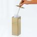 mDesign Citi Collection Toilet Bowl Brush and Holder - Modern Steel Design for Bathroom Storage and Organization - Compact and Sturdy, Soft Brass Finish - Buy Online on GoSupps.com