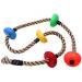Rainbow Craft Colorful Climbing Rope - 6.5ft, 5 Knotted Foot - Kids Ninja Warrior Rope for Obstacle Course & Swing Set Play - Buy Online on GoSupps.com