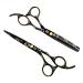 Hair Cutting Scissors 6 Inch Professional Japan 440c Black Cherry Hair Scissors Haircut Scissor Thinning Barber Cutting Shears Hairdresser Scissors Set