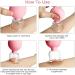 Glass Silicone Cupping Set - 0.4 Inch Pink - Vacuum Suction Massage Cups - Buy Online on GoSupps.com