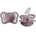 BIBS Pacifiers - Couture Collection | BPA-Free Baby Pacifier | Made in Denmark | Set of 2 Heather Color Premium Soothers | Size 0-6 Months