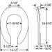 BEMIS 1955CT Commercial Heavy Duty Open Front Toilet Seat - Never Loosen, Reduce Call-backs, Elongated, White - Buy Online on GoSupps.com