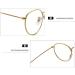 Migoo Classic Round Blue Light Filter Glasses - Unisex Retro Metal Frame Nerd Glasses in Silver - Buy Online on GoSupps.com