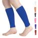 Novetec Calf Compression Sleeves for Men & Women (20-30mmhg) - Leg Compression Sleeve for Running Cycling Shin Splints Support Relieve Legs Pain Travel (One Pair)(Blue M) M Blue