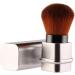 Retractable Powder Brush Travel Nail Dust Brush Portable Makeup Brush with Cover Silver Manicure Tackle - Buy Online on GoSupps.com