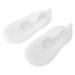 1 Pair Silicone Gel Moisturizing Socks Relieve Plantar Fasciitis Pain Heel Silicone Socks Foot Anti-Cracking Protector Foot Care Tool Prevention Socks (L-White)