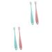 Tovinanna 4 piece toothbrush toddler infant toothbrush toothbrush children's toothbrush dental clean gift to the baby party tooth cleaning brush slide handle newborn pp